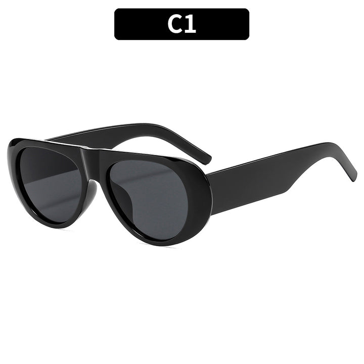 Retro-Inspired Oval Sun Glasses