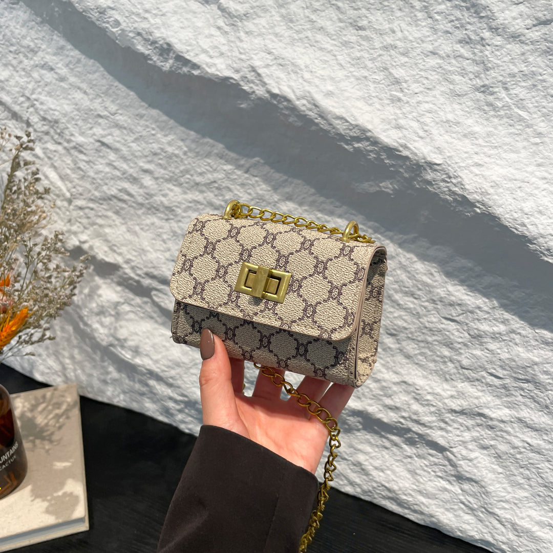 Elegant Mini Chain-Detail Handbag