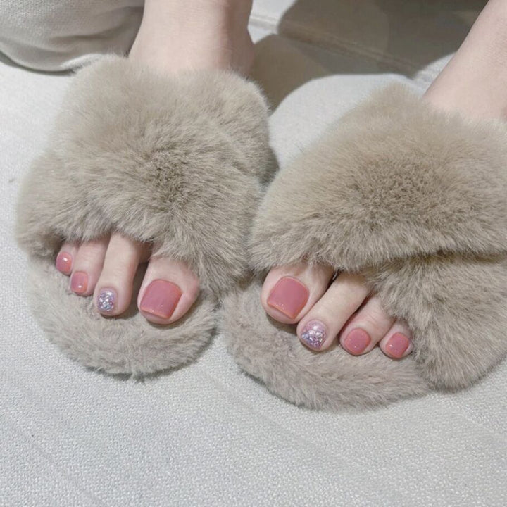 Heart-Embellished Press-On Toe Nails Kalsten