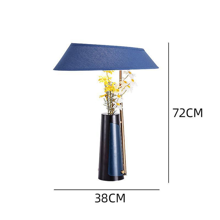Decorative Accent Table Lamp with Floral Arrangement