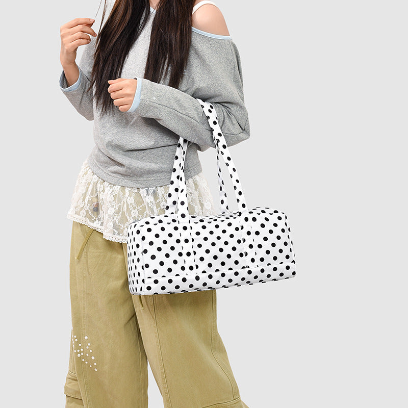 Functional Polka Dot Weekend Duffel Bag
