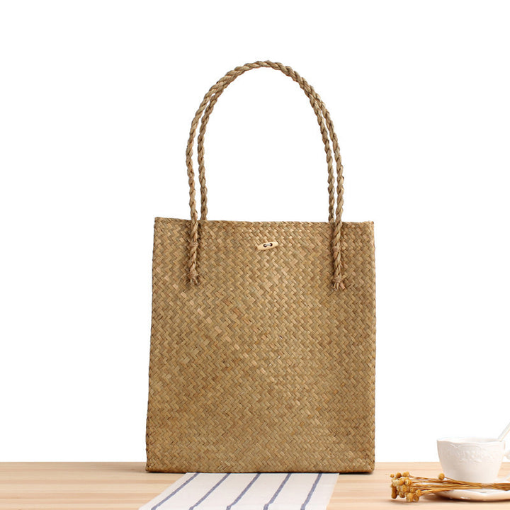 Hand-knotted tote bag made of natural wicker Kalsten