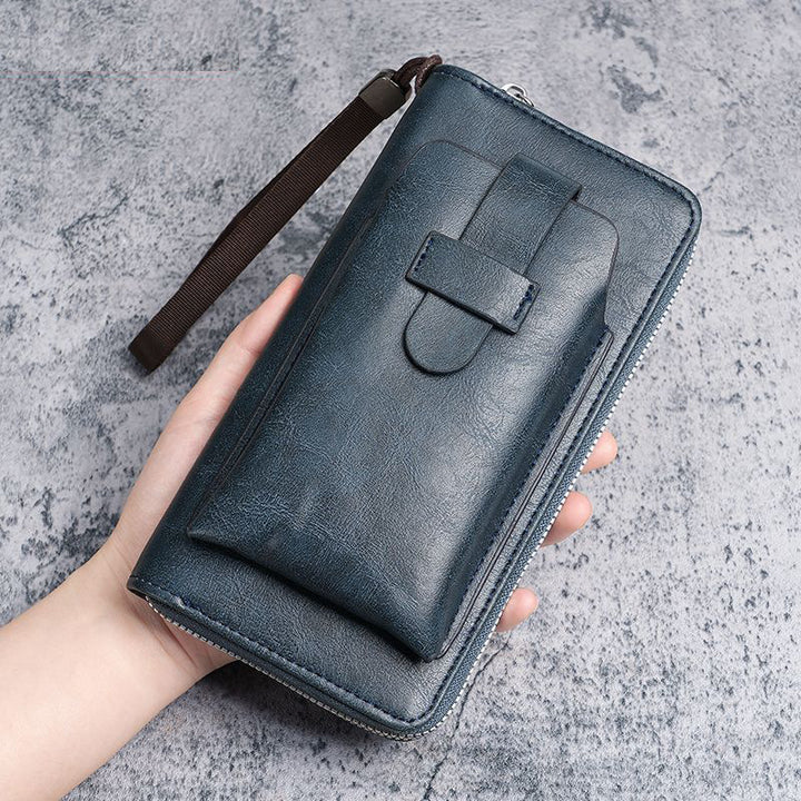 Zippered Leather Travel Wallet with RFID Protection Kalsten