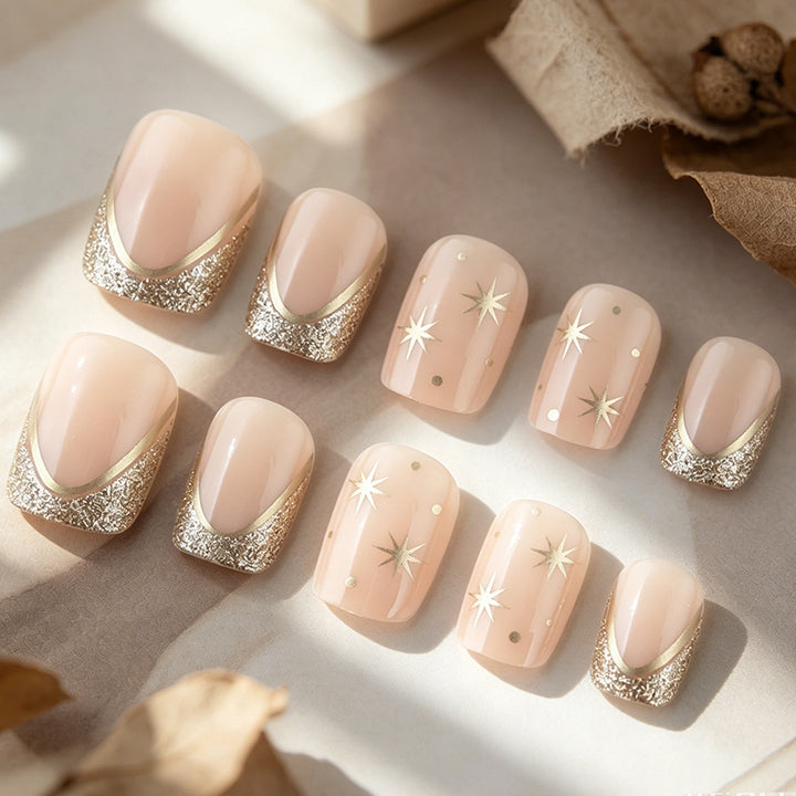 Luxurious Star-Embellished Nail Art Set Kalsten