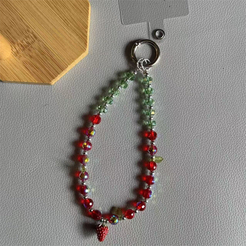 Decorative Strawberry Charm Keychain Kalsten