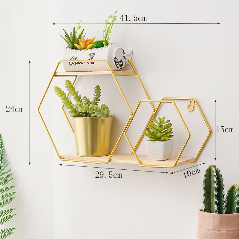 Hexagonal Floating Plant Shelf