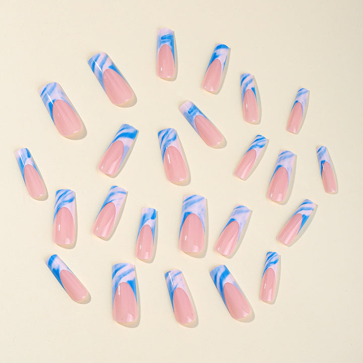 Marble Tip Acrylic Nail Set Kalsten