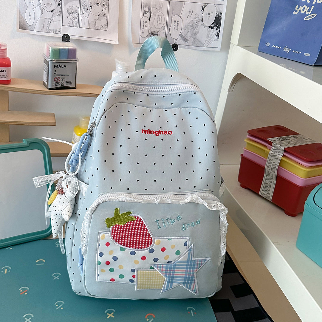 Decorative Polka Dot Print Backpack Kalsten