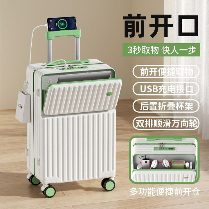 Portable Hard Shell Trolley Suitcase With USB Connection And Innovative Organizer Kalsten