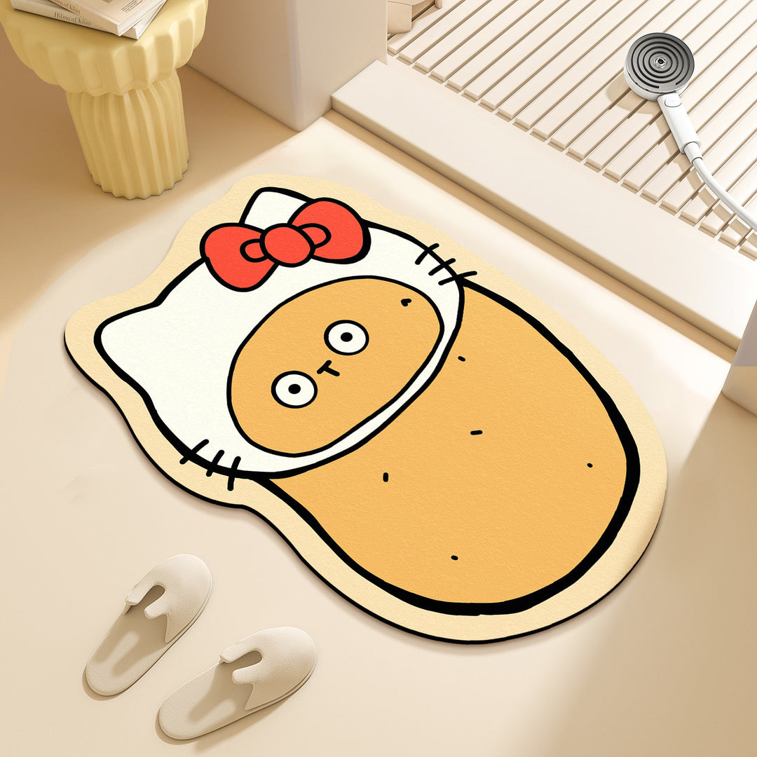Cartoon Potato-Shaped Bath Mat