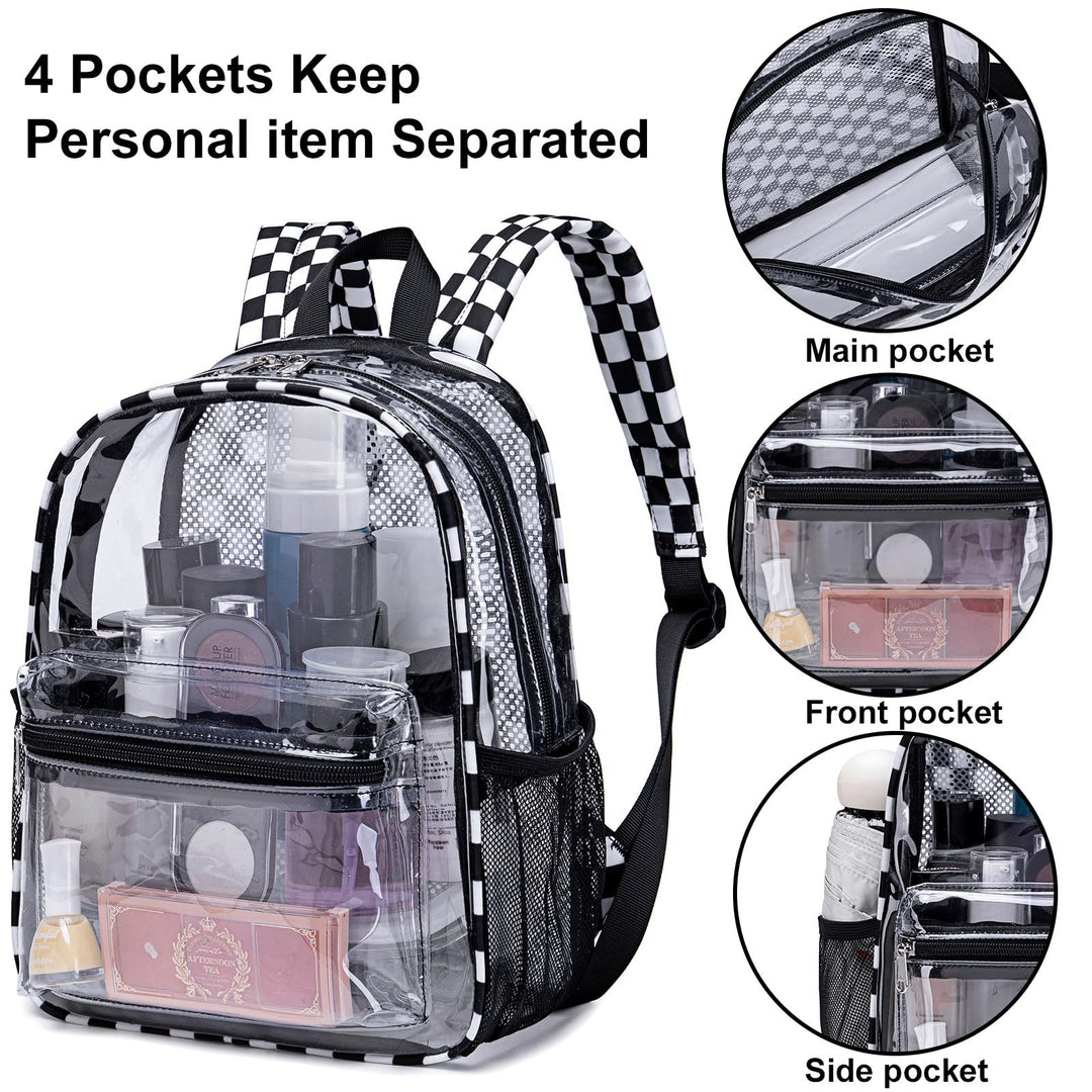 Unisex Transparent School Backpack Kalsten