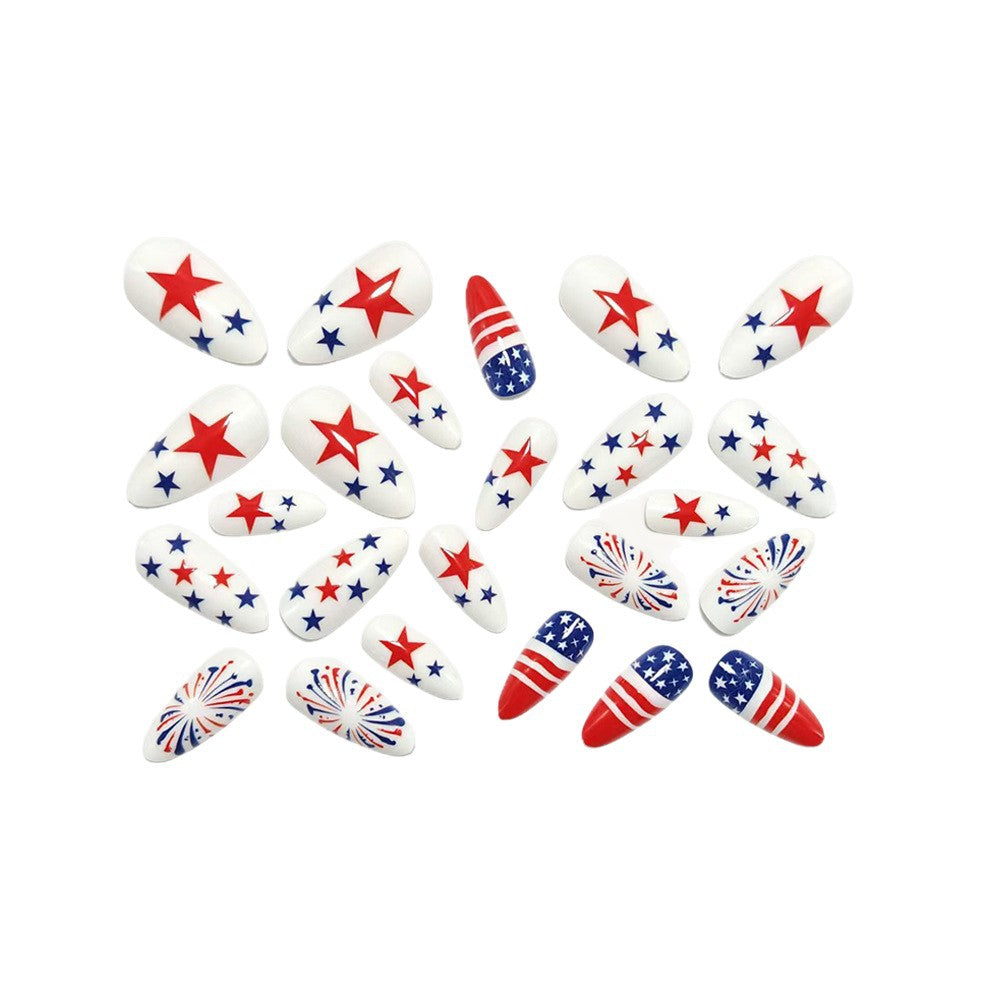 Art nails with patriotic designs Kalsten