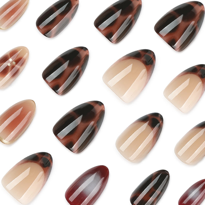 Glamorous acrylic stiletto nails with elegant glitter design Kalsten