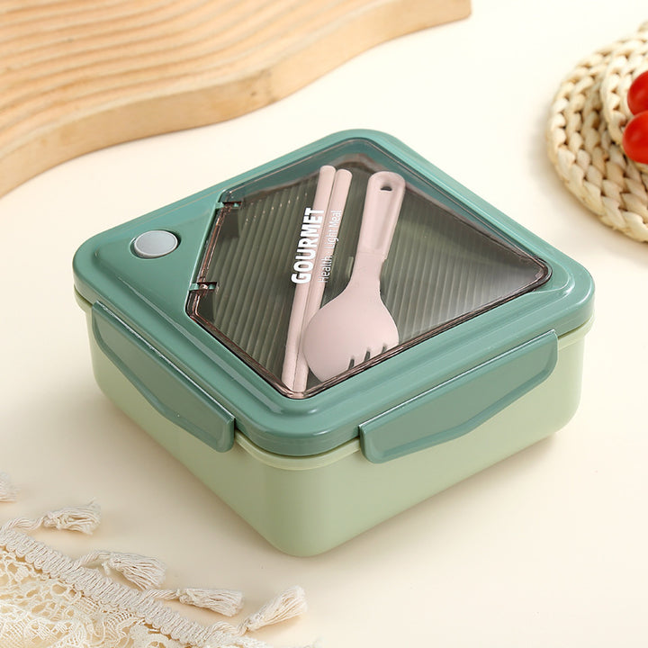 Multi-Functional Food Storage Container with Integrated Utensils