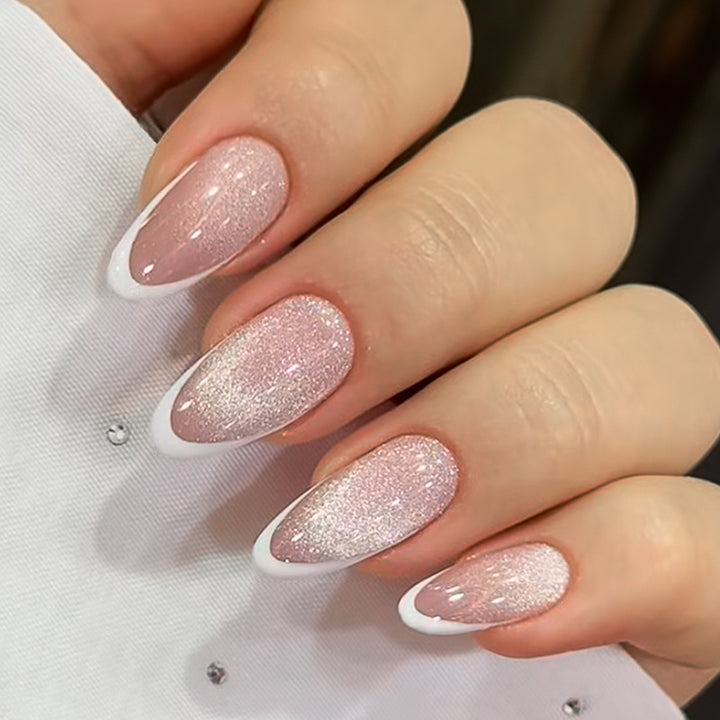 Artificial nail set with elegant glitter effect Kalsten