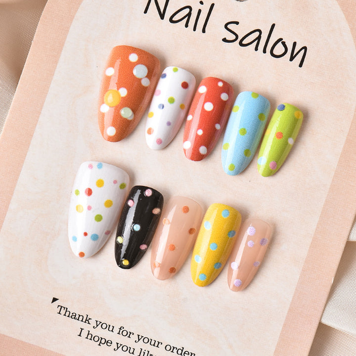 Decorative Polka Dot Press-On Nail Art Set Kalsten