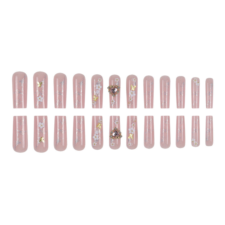 Floral-Embellished Luxury Press-On Nails Kalsten