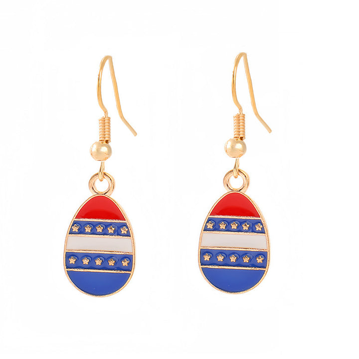 Women's nan patriotic horseshoe enamel dangle earrings with star-accented design and fishhook findings Kalsten