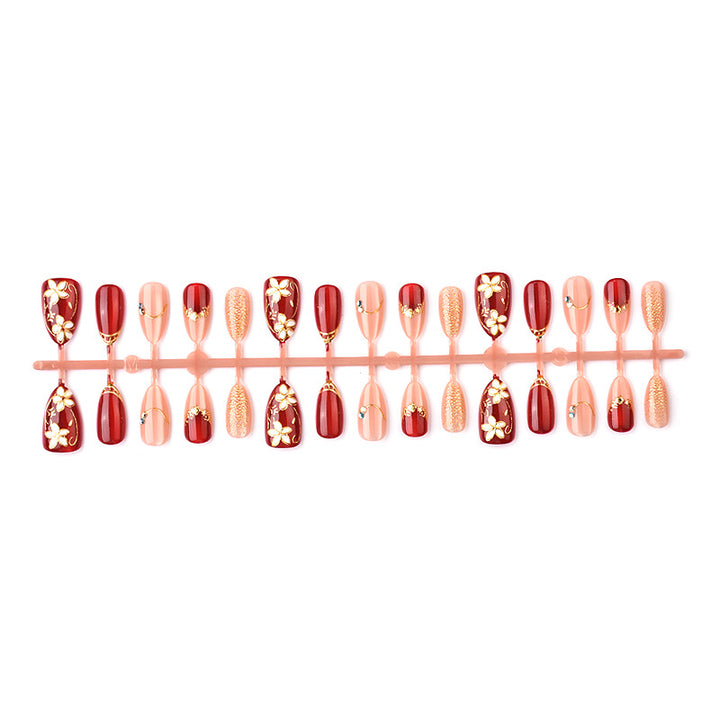 Decorative Floral Design Press-On Nails Kalsten