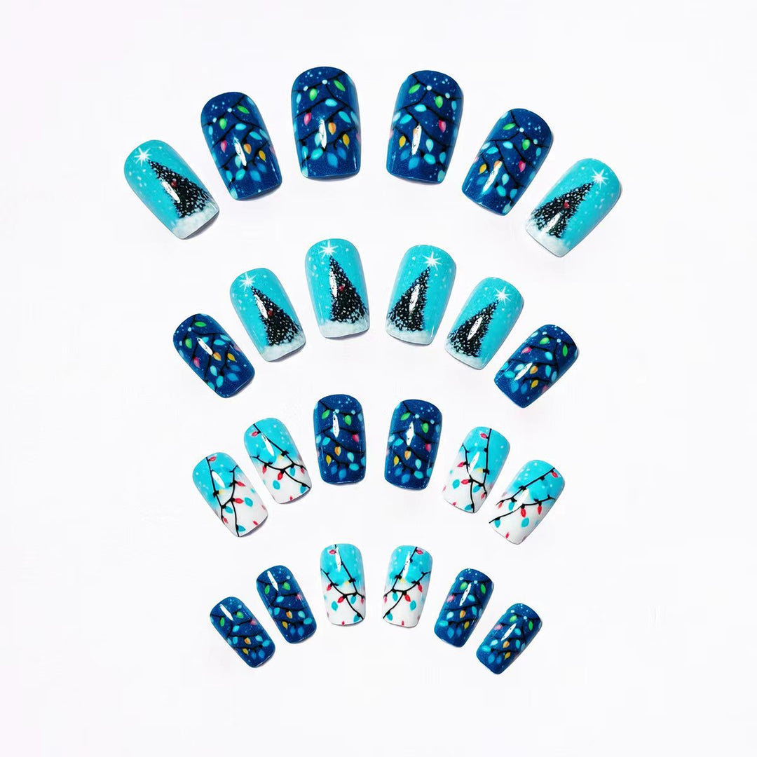 Artificial nails with festive Christmas motif Kalsten