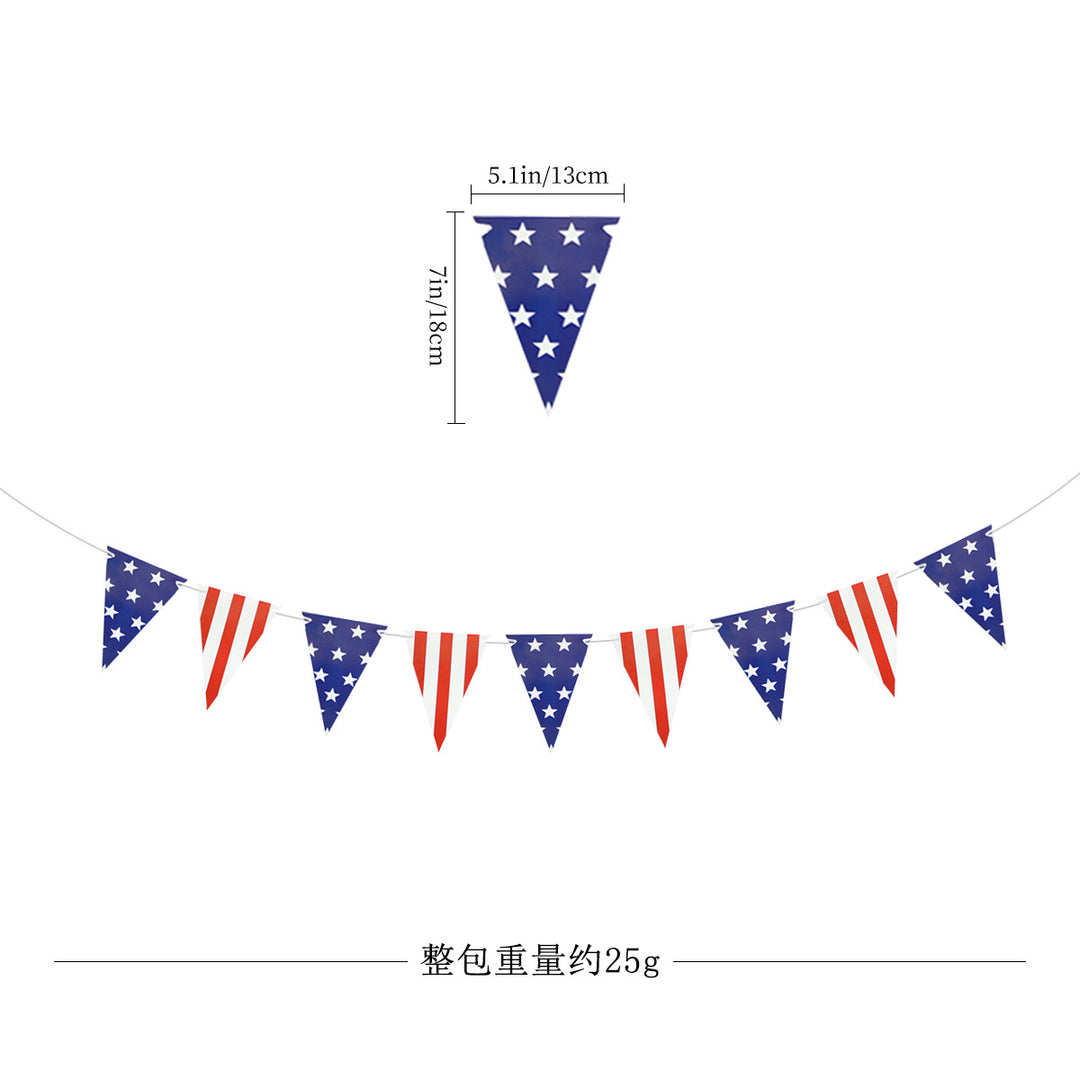Unisex nan pennant string made of durable polyester with star and stripe motif for party decoration Kalsten