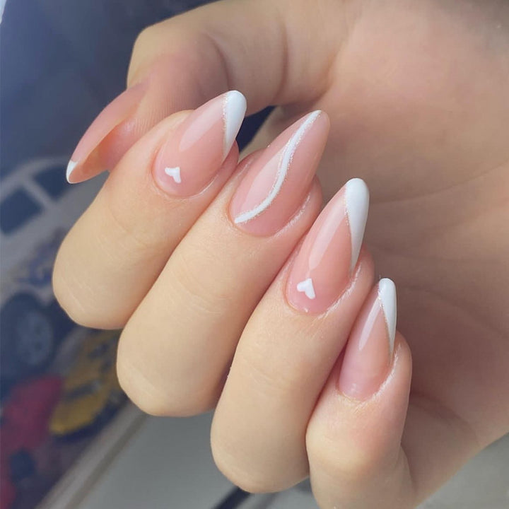 Elegant Stiletto Press-On Nail Art with Rhinestone Accents Kalsten