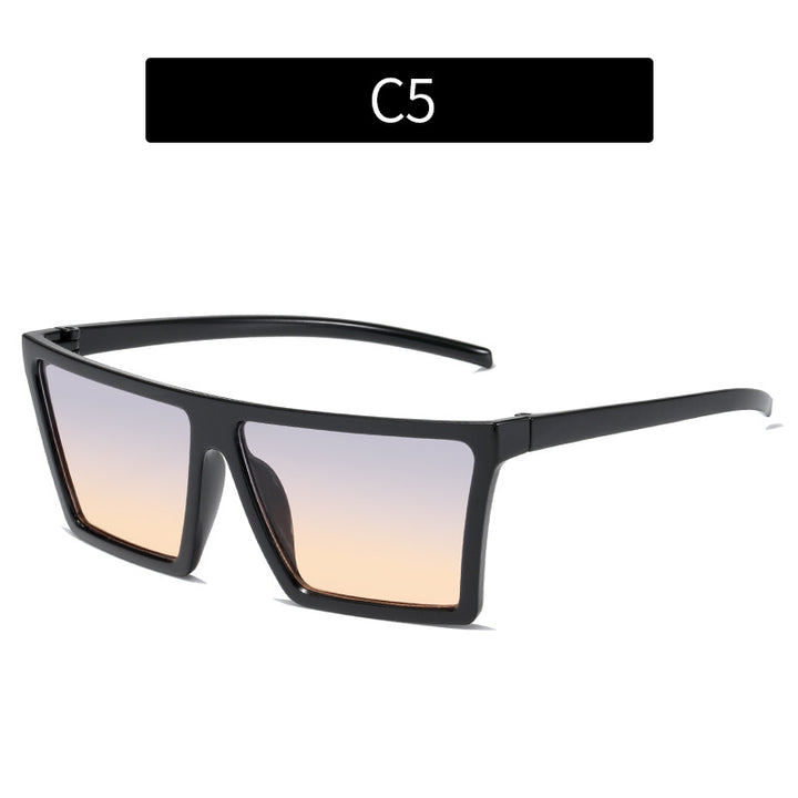 Bold Rectangle Frame Sunglasses