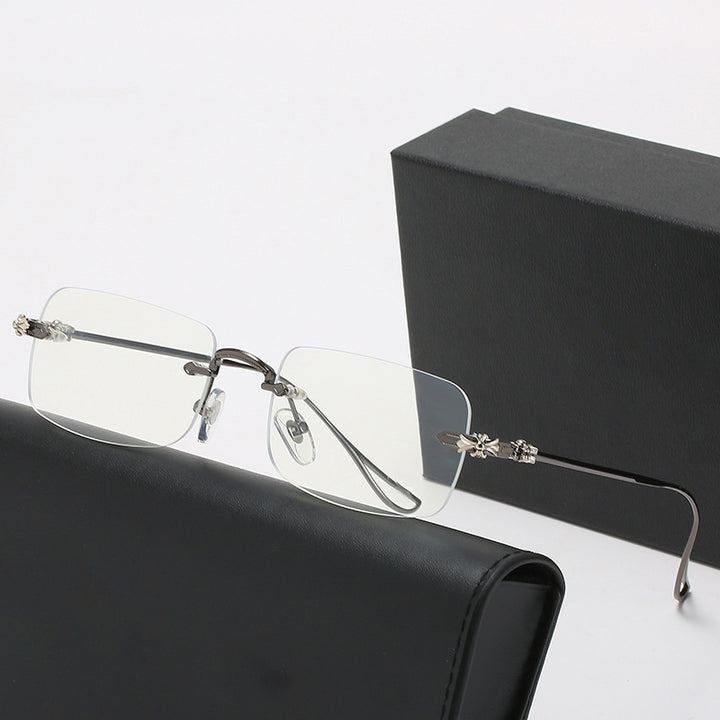 Ladies fashionable correction glasses with elegant square frame and decorated temples Kalsten