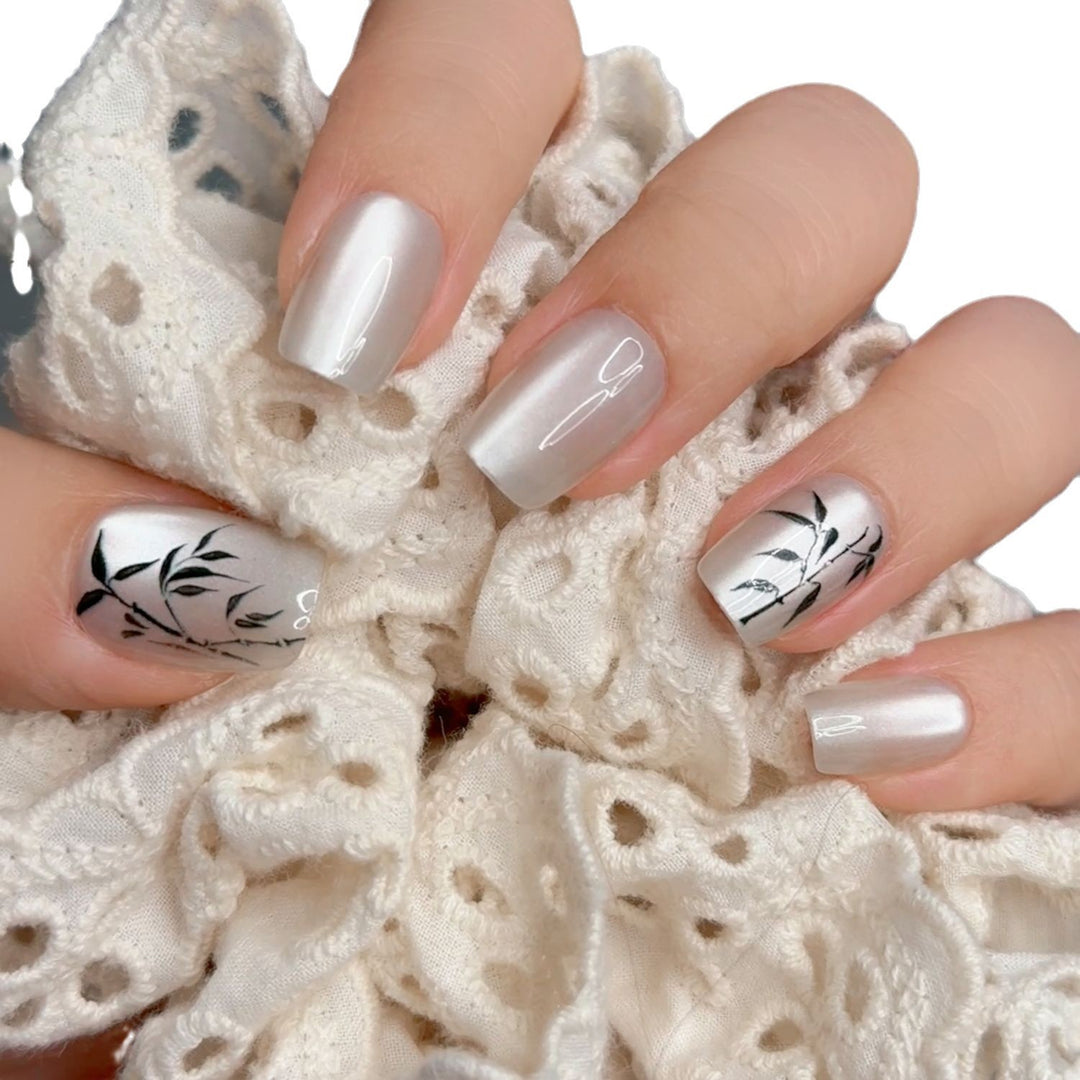 Artistic Floral Press-On Nail Art Kalsten