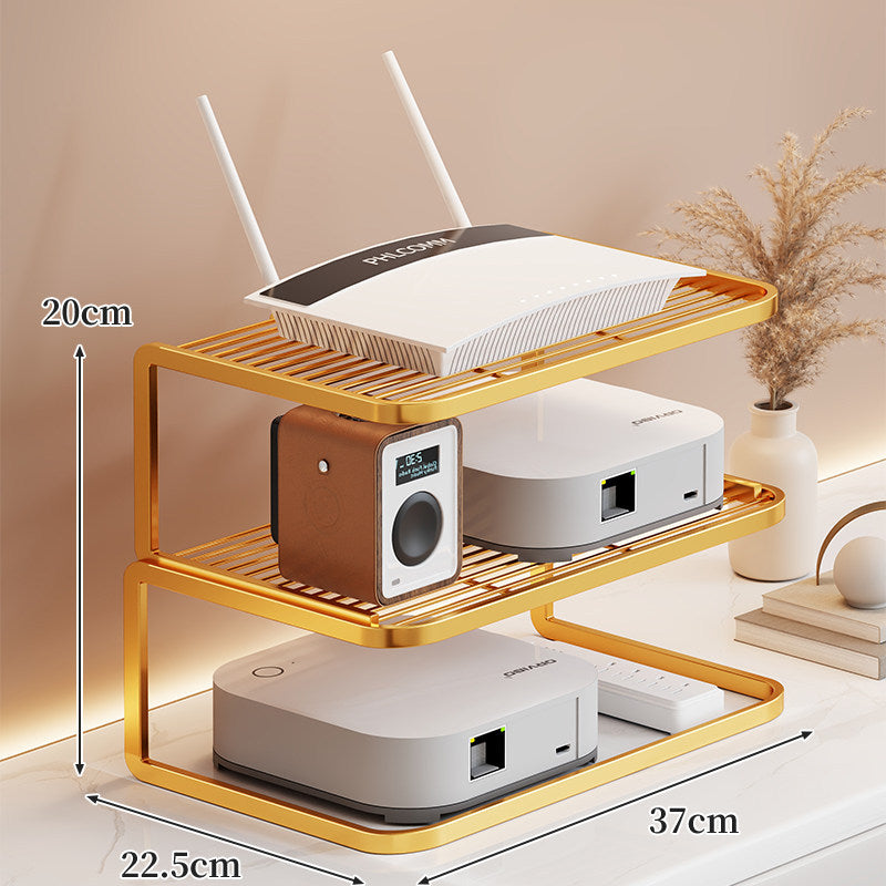 Ventilated Desktop Router and Modem Stand Organizer
