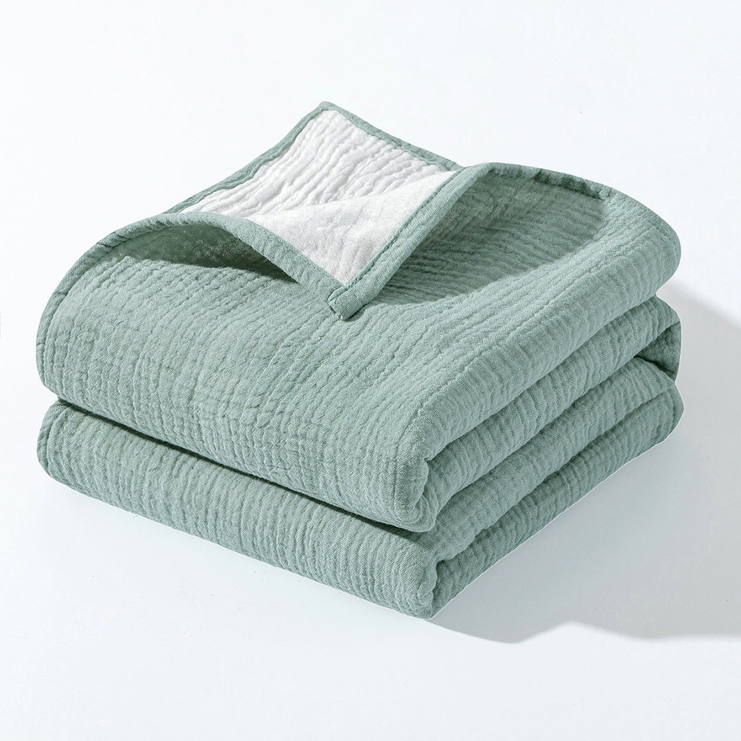 Ultra-Soft Reversible Muslin Throw Blanket kalsten