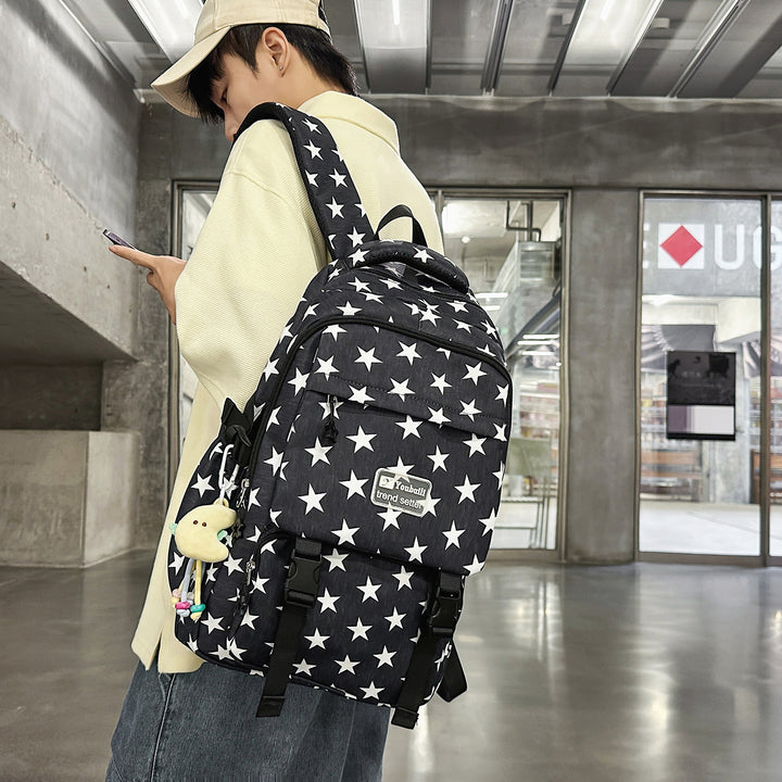 Stylish Star-Embellished Casual Backpack Kalsten