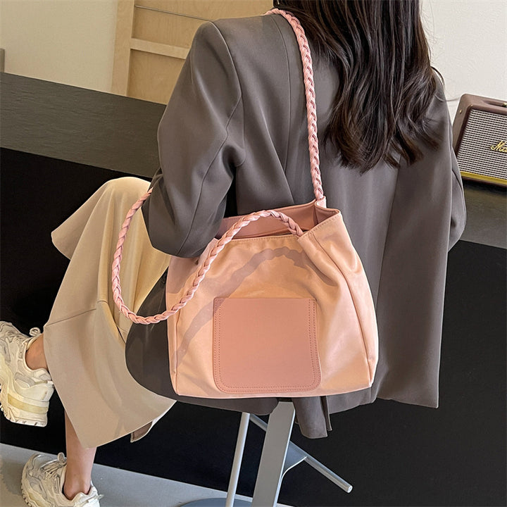 Fashionable Braided Handle Tote Bag Kalsten