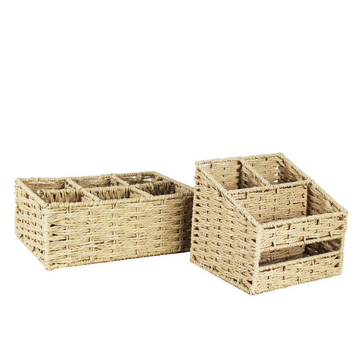 Multi-Sectional Woven Storage Basket Kalsten