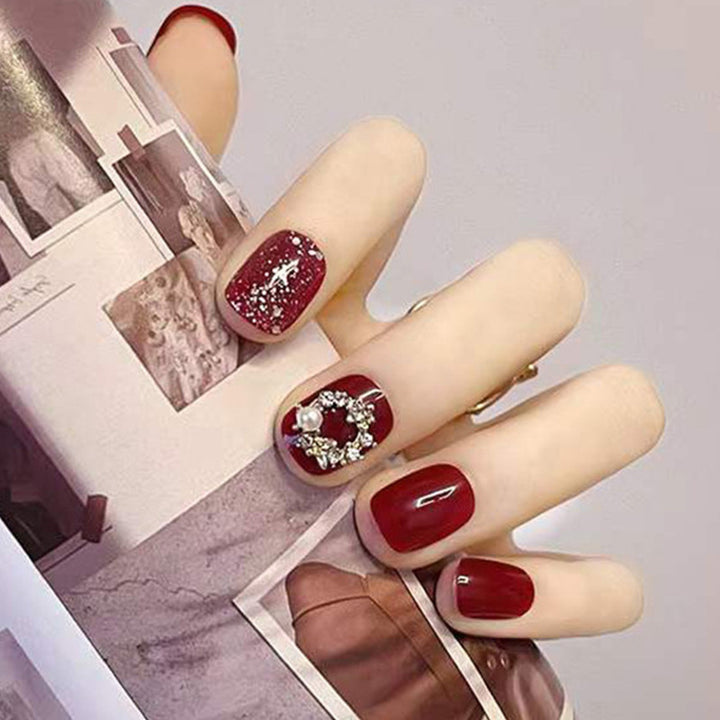 Decorative Rhinestone Press-On Nail Art