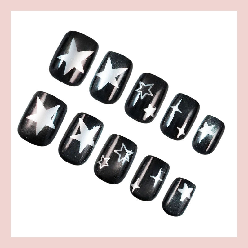 Nail art set with elegant star design Kalsten
