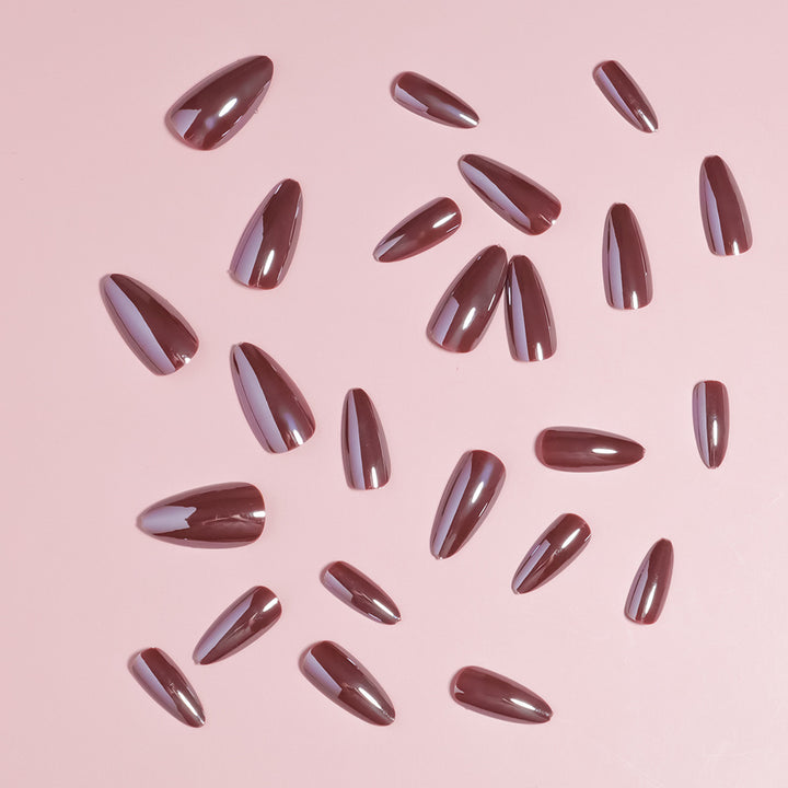 Glossy Stiletto Press-On Nail Set with Unique Design Kalsten