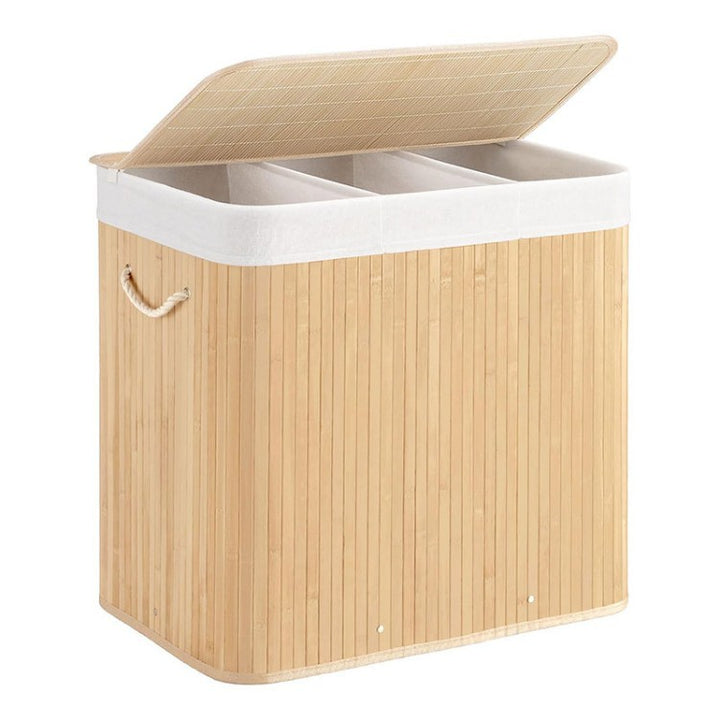 Bamboo Laundry Sorting Bin with Various Compartments Kalsten