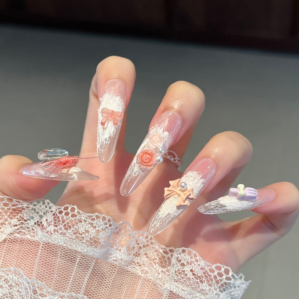 Decorative Floral Nail Press-On Set Kalsten