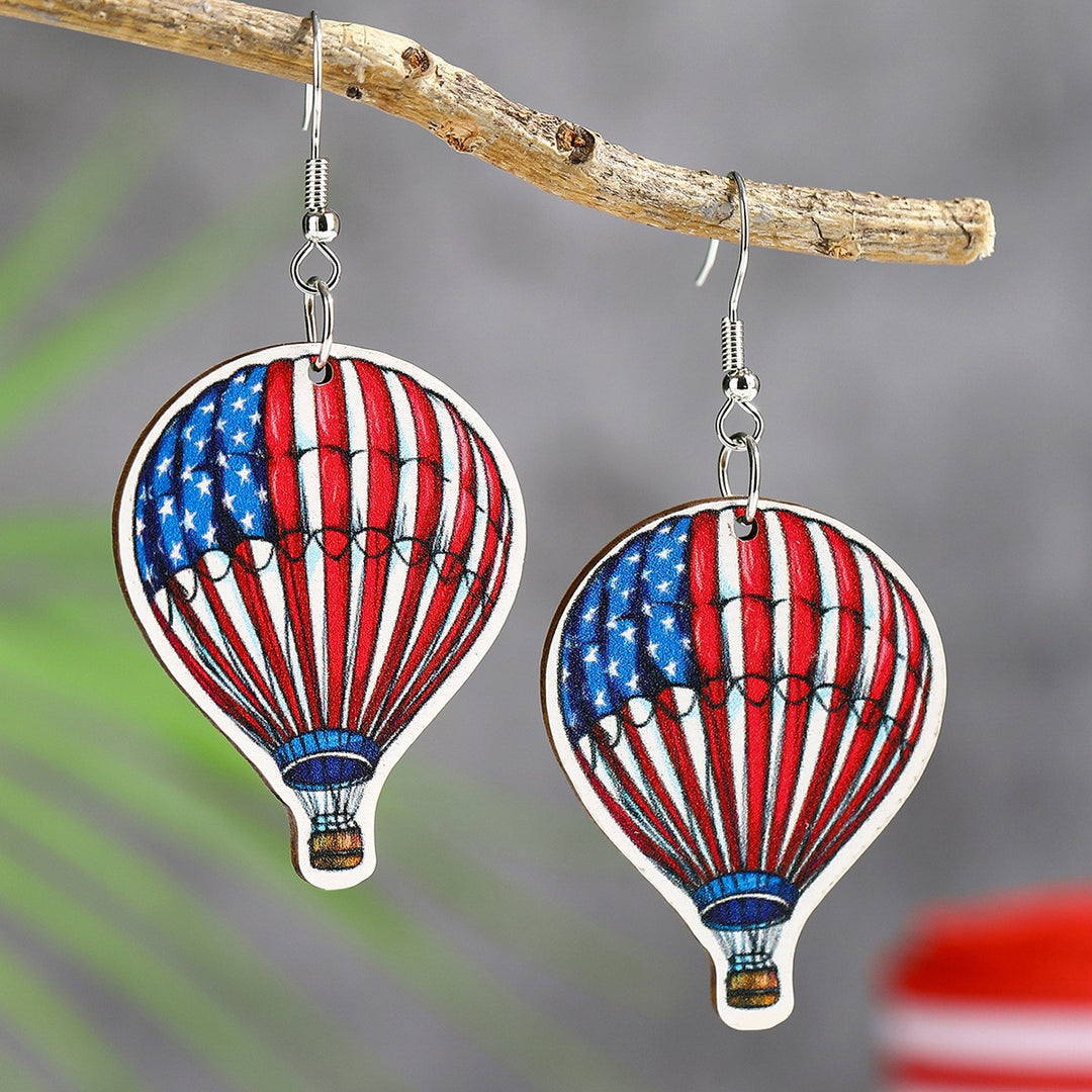 Women's eye-catching statement earrings can shape with flag motif Kalsten