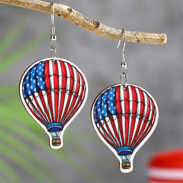 Women's eye-catching statement earrings can shape with flag motif Kalsten