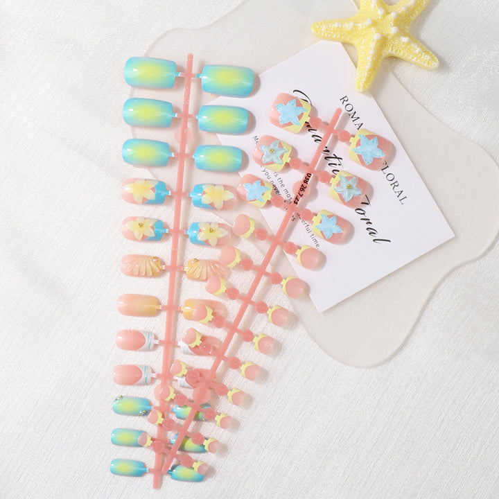 High-Quality Floral Design Press-On Nail Set Kalsten