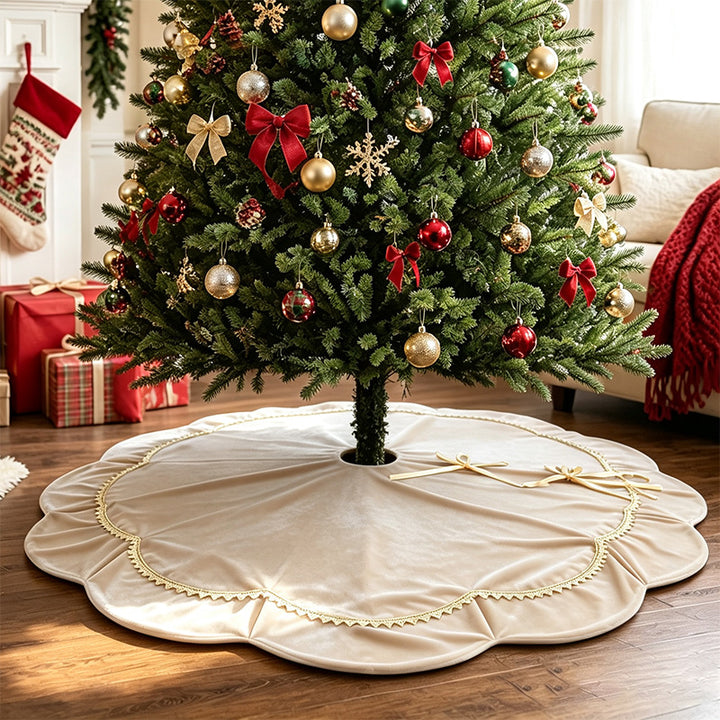 Elegant Velvet Christmas Tree Skirt