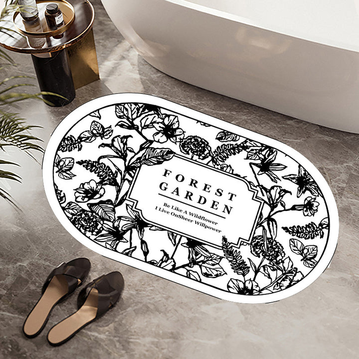 Floral Patterned Bath Mat