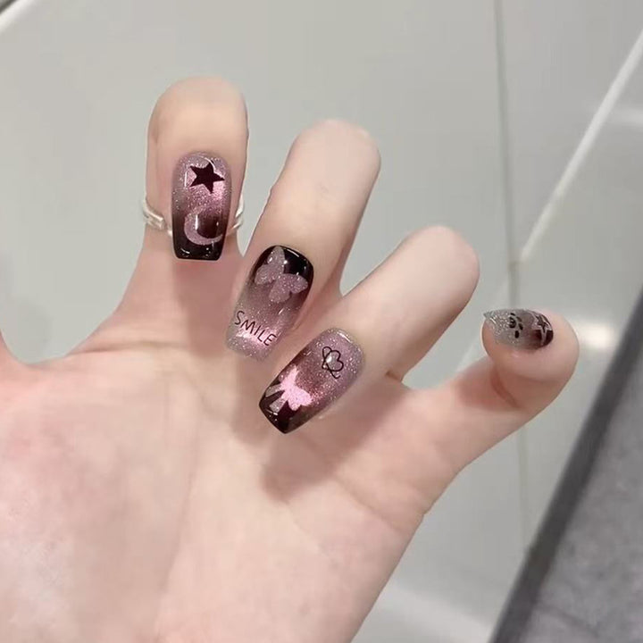 Decorative Graphic Press-On Nails Kalsten