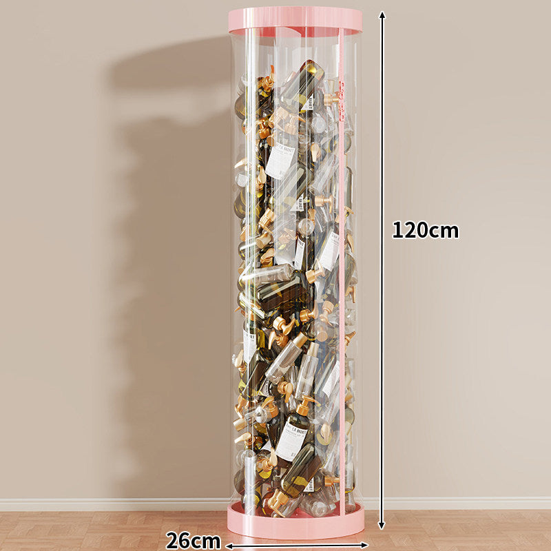 Tall Clear Acrylic Vertical Display Cylinder for Mini Perfume & Sample Bottle Collection