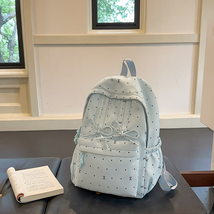 Fun Polka Dot Patterned Backpack
