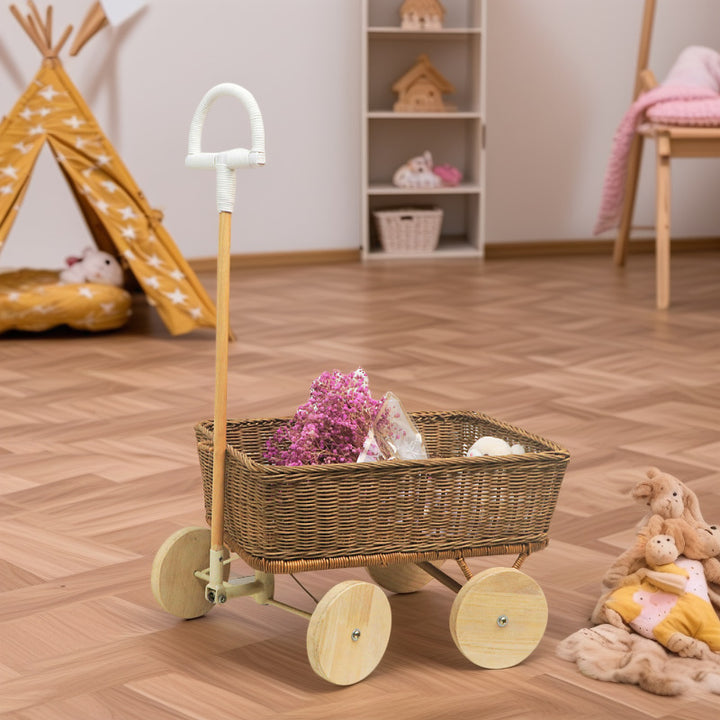 Handcrafted Woven Storage Cart Kalsten