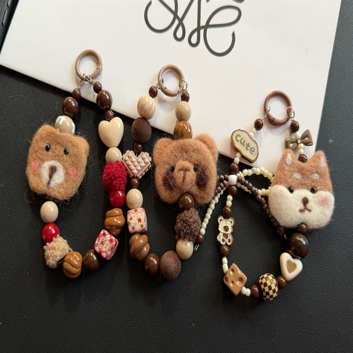Whimsical Bear-Themed Charm Keychain Kalsten