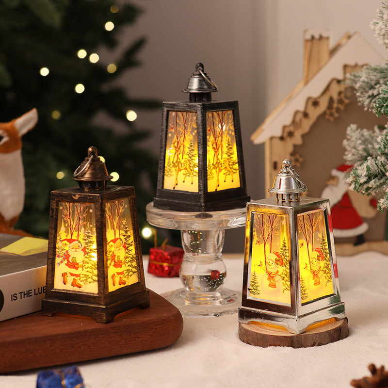 Decorative Christmas lantern with winter motifs Kalsten